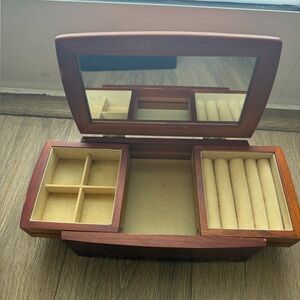 Vintage wood jewelry box